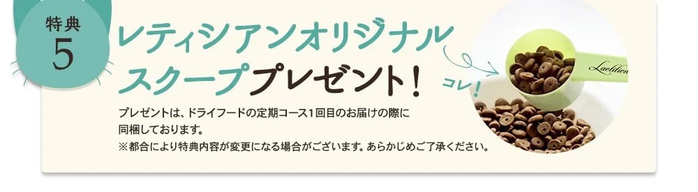 [特典5] キャットフード用スクーププレゼント！