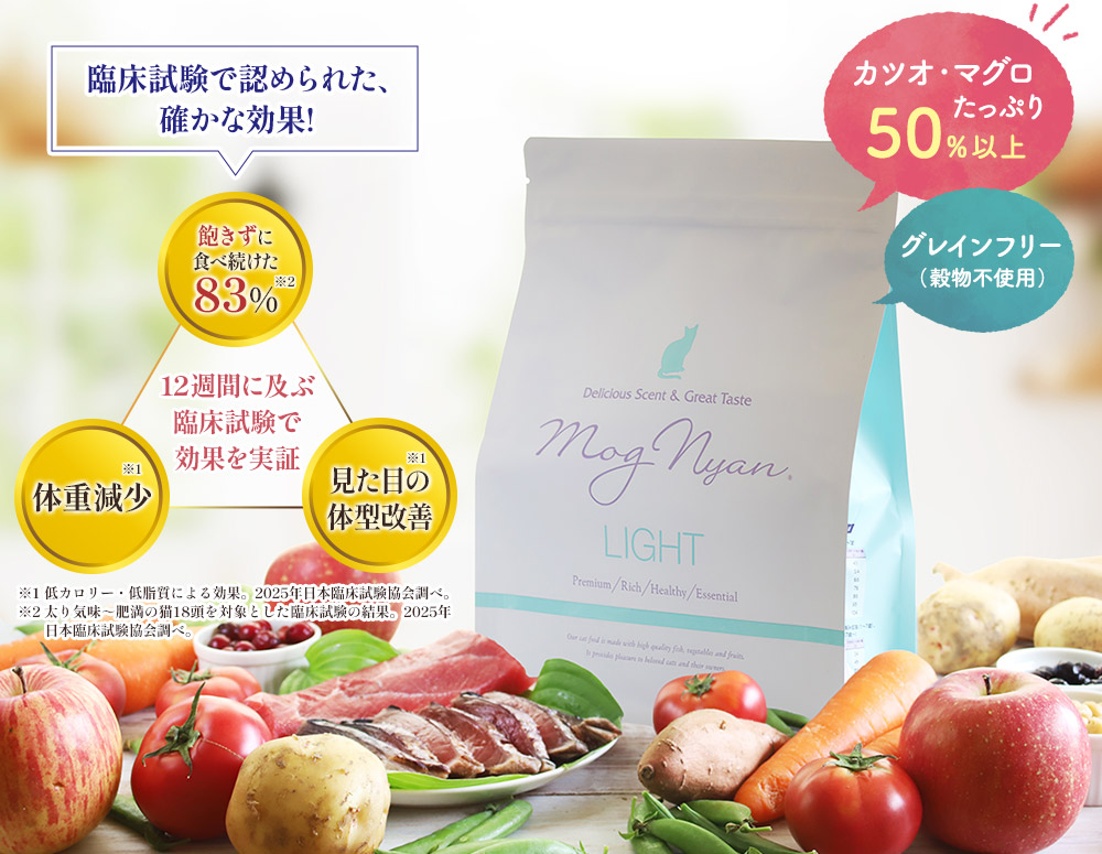 『モグニャンキャットフード ライト』です。
